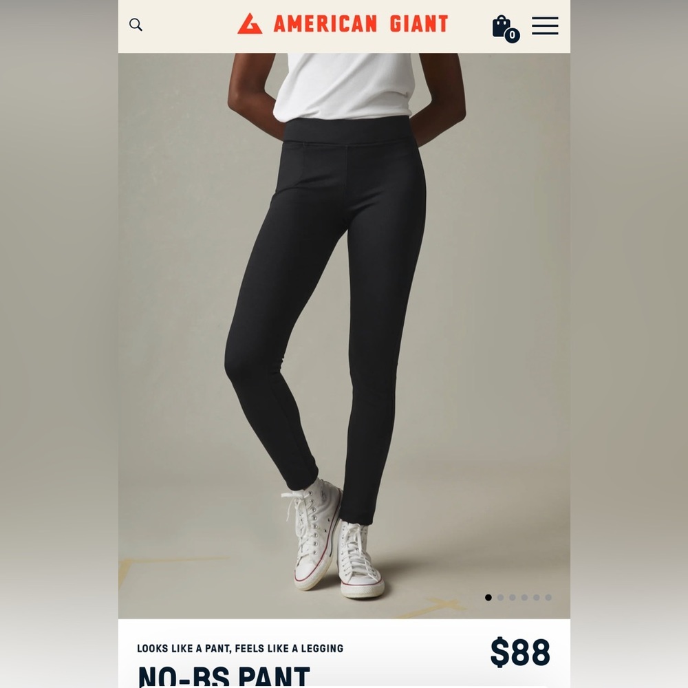 American Giant No BS Pant-Black-Size 6